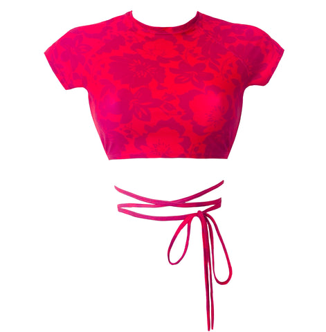 HELENA CROP TOP - FUCHSIA BLAZE