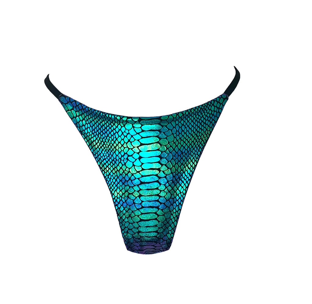 ARCHIVE SAMPLE  - S/M - METALLIC SNAKE INKA BOTTOMS