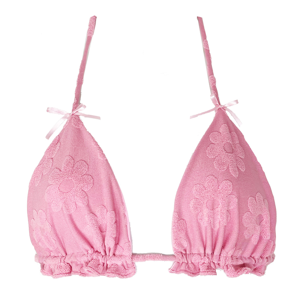 CHER TOP - JACQUARD TERRY - MILLENNIAL PINK
