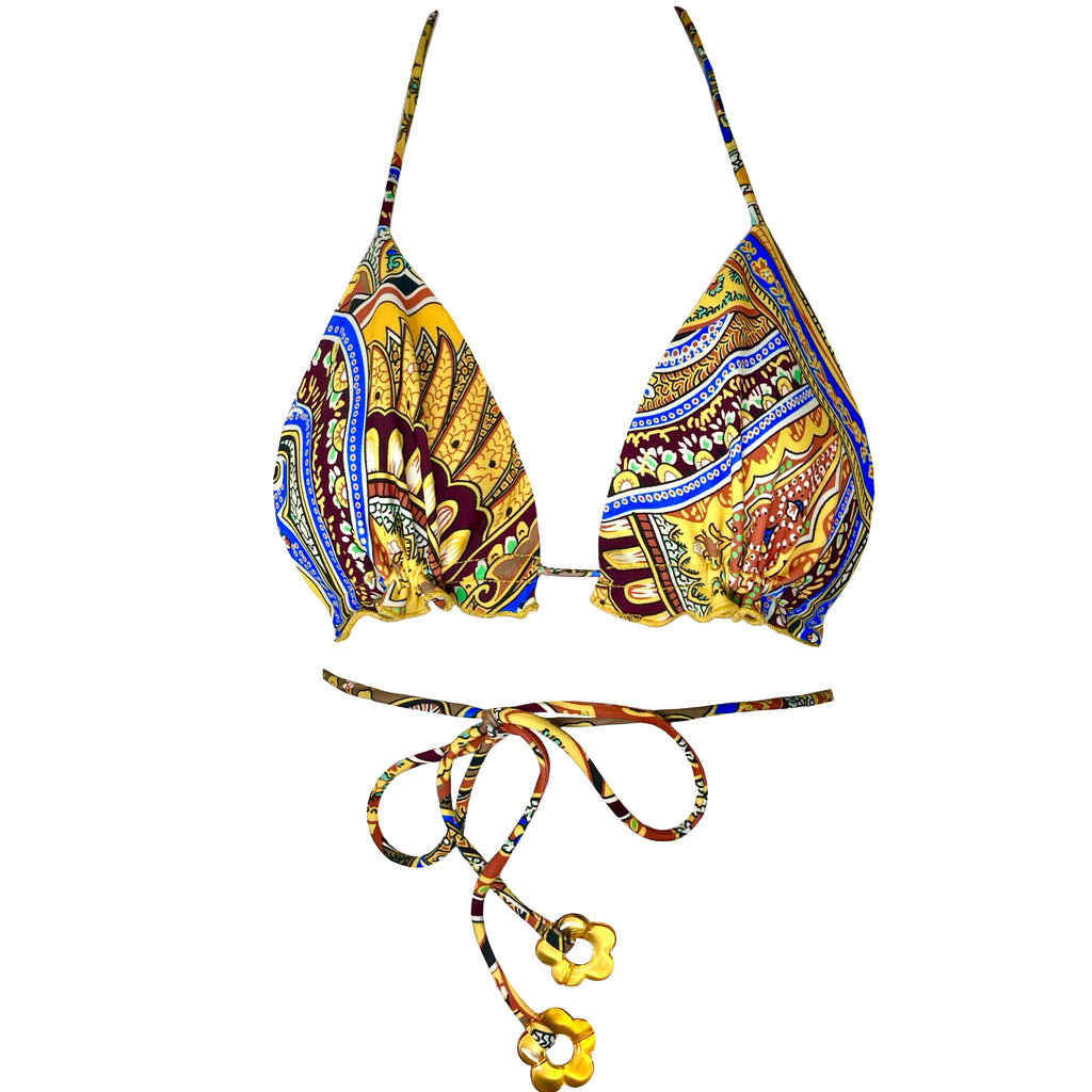 CHER TOP - LEMON PAISLEY