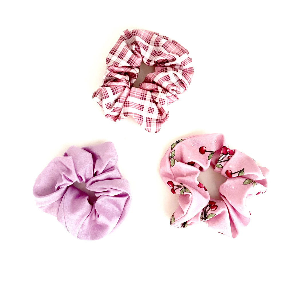 ARCHIVE SAMPLE  - PINKS SCRUNCHIE TRIO SET