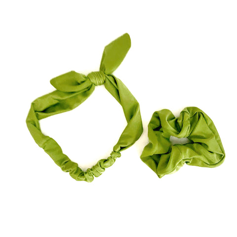 ARCHIVE SAMPLE  - ISLAND GREEN HEADBAND + SCRUNCHIE
