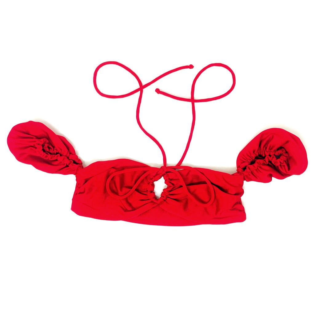 ARCHIVE SAMPLE  - XSMALL - RED FRILL TOP