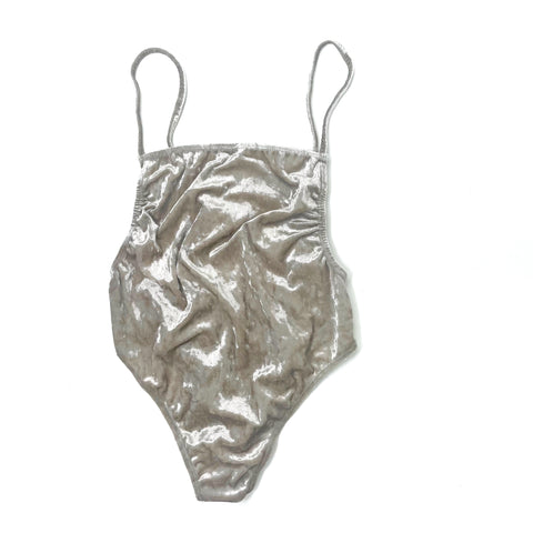ARCHIVE SAMPLE  - XS/S - VELVET CHAMPAGNE ONESIE