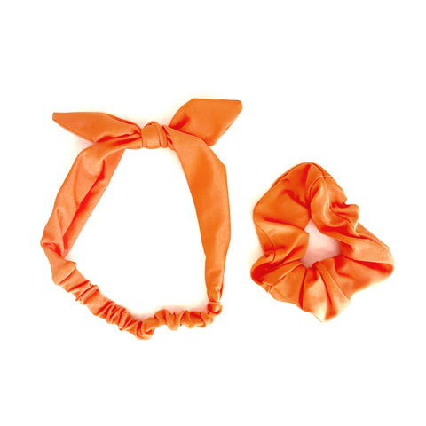 ARCHIVE SAMPLE  - PAPAYA PLAYA HEADBAND + SCRUNCHIE