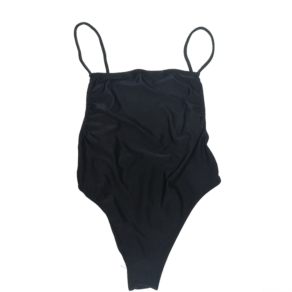 ARCHIVE SAMPLE  - XS/S -  BLACK BACKLESS ONESIE