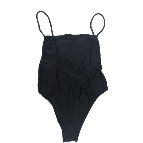 ARCHIVE SAMPLE  - XS/S -  BLACK BACKLESS ONESIE