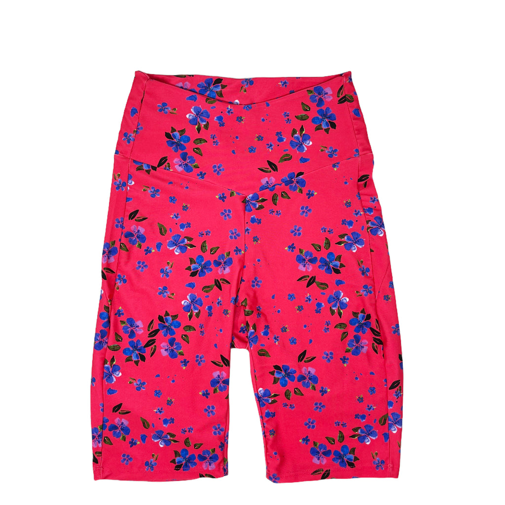EZRA HIGH WAIST MIDI SHORT - CERISE FLEUR / CORAL