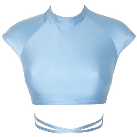HELENA CROP TOP - POWDER CLOUD BLUE