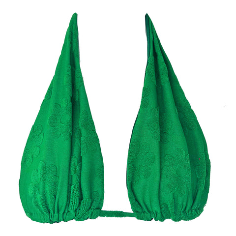 CELESTE TOP - JACQUARD TERRY - GEN Z GREEN