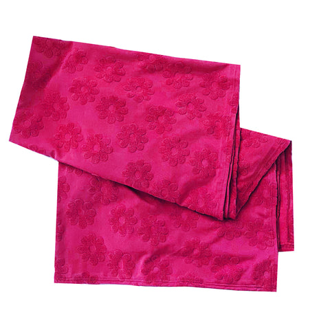SARONG TOWEL BLANKET - JACQUARD TERRY - BARBIE PINK