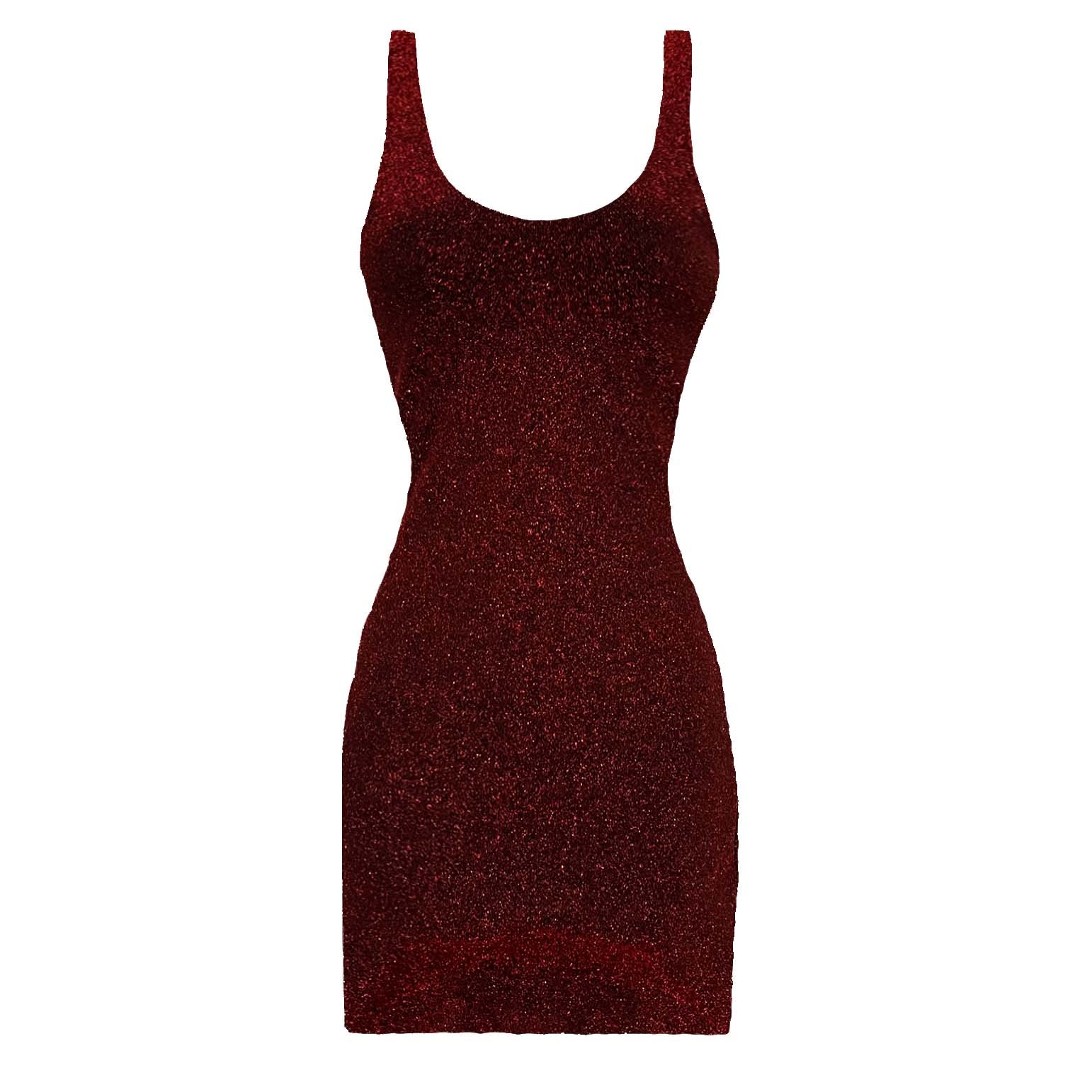 NOELLE DRESS - RISQUE RED SPARKLE