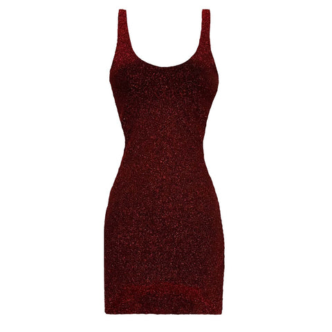 NOELLE DRESS - RISQUE RED SPARKLE