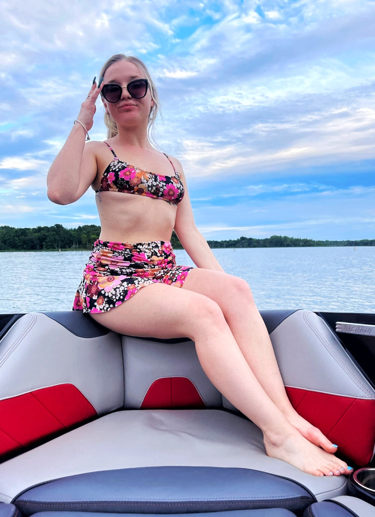 GIDGET SWIM SKIRT - FLORAL FEVER
