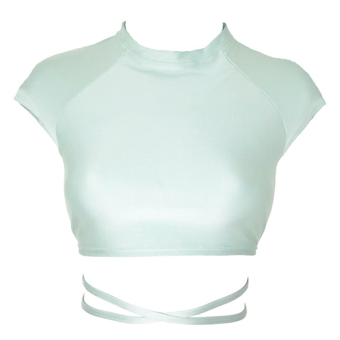 HELENA CROP TOP - RAINWASHED GREEN